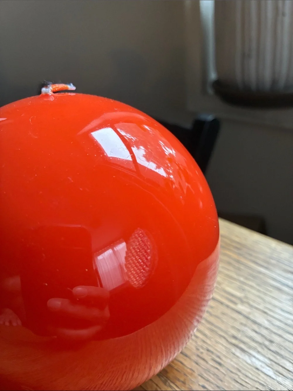 Decorative Orb Candle - Green and Red